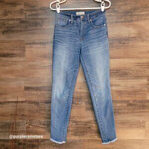 Madewell Jeans 27 Skinny 10" High Rise Tulip Hem Tummy Control Somerset H5206